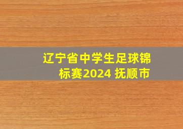 辽宁省中学生足球锦标赛2024 抚顺市